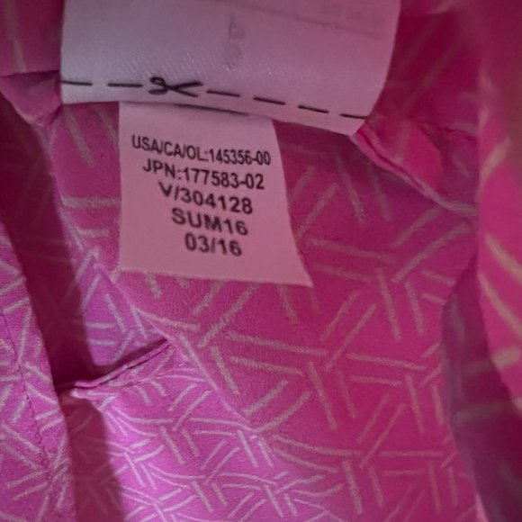 Banana Republic Blouse Womens Small Pink Barbie Hi Low Ruffle Sleeveless - Picture 9 of 12